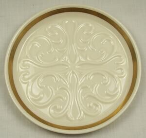 Vintage Lenox Seville Gold Wine Bottle Coaster Ivory China Trivet 6.25 Inch